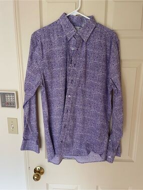 Banana Republic Purple Long-Sleeve Dress Shirt